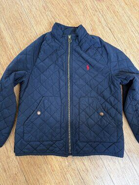 Polo By Ralph Lauren Quilted Navy Lightweight Jacket - Boys Size 7